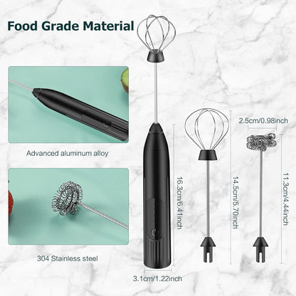  Mousseur à lait, rechargeable par USB 3 en 1